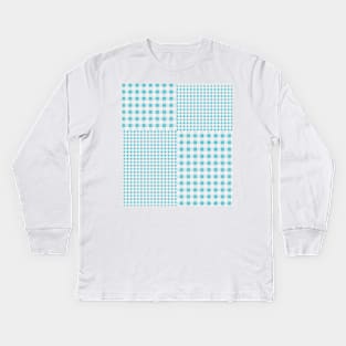 Swanning around Summer Blue Kids Long Sleeve T-Shirt